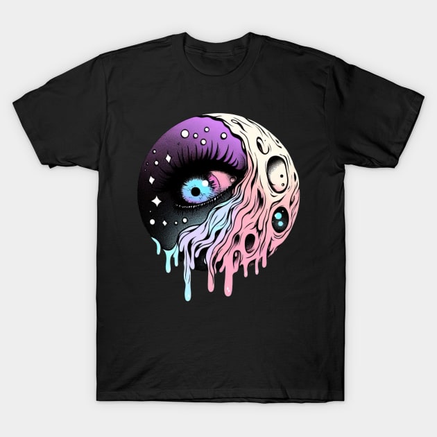 Melting moon eye T-Shirt by Evgmerk